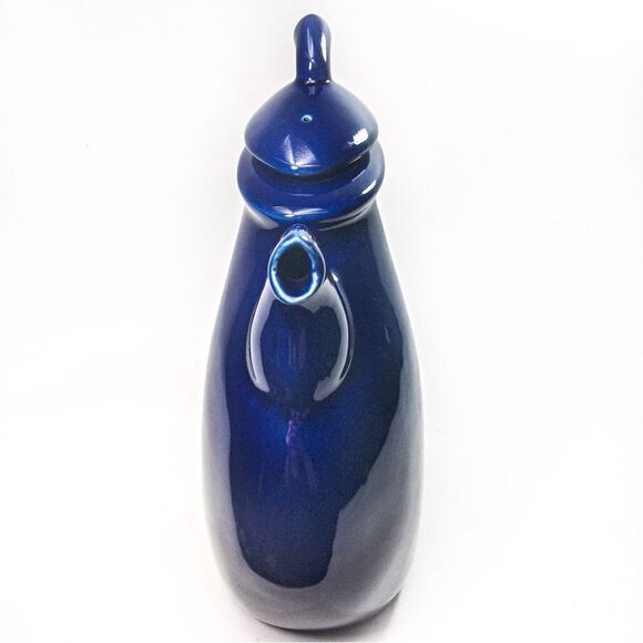 Michael Lambert ‘Struttin’ Dancing Teapot Signed Large Cobalt Blue Ceramic - Picture 8 of 12